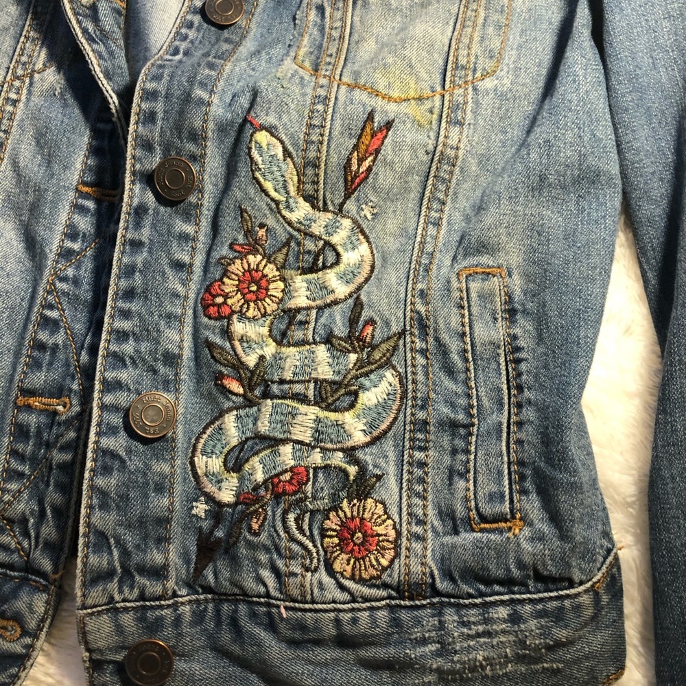 Embroidered jean jacket